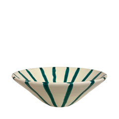 Alex and Trahanas Lido Ceramic Serving Bowl Sea Green Cream