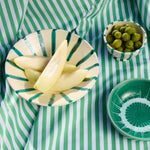 Alex and Trahanas Lido Ceramic Serving Bowl Sea Green Cream