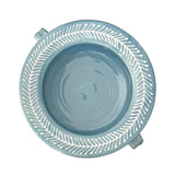 Alex and Trahanas Olive Branch Bowl with Handles Blue White