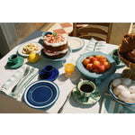 Alex and Trahanas Olive Branch Bowl with Handles Blue White