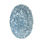 Alex and Trahanas Schizzato Ceramic Oval Platter Blu e Bianco