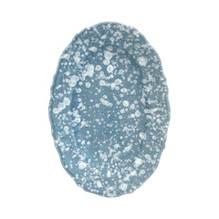 Alex and Trahanas Schizzato Ceramic Oval Platter Blu e Bianco
