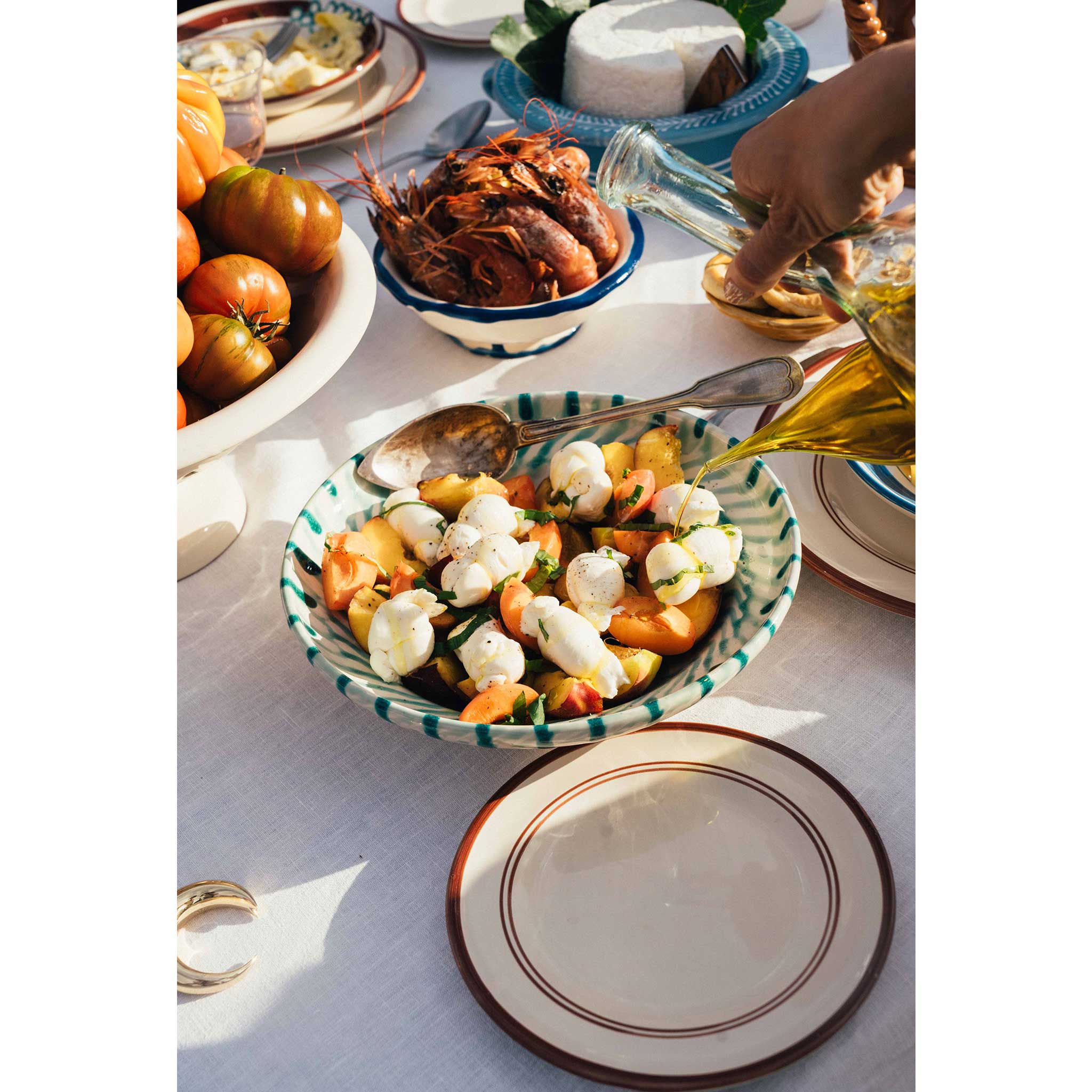 Alex and Trahanas Seaside Salad Bowl Sea Green
