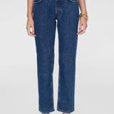 Anine Bing Kate Jean 29 inch Clean Indigo straight leg detail