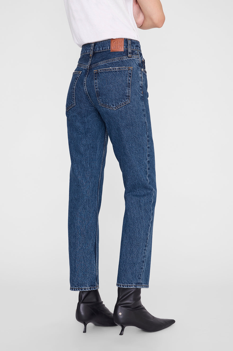 Anine Bing Kate Jean 29 inch Clean Indigo side view