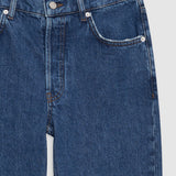 Anine Bing Kate Jean 29 inch Clean Indigo button fly detail