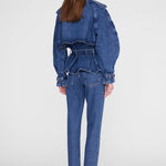 Anine Bing Pascale Trench Clean Indigo back view