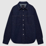 Anine Bing Samy Shirt Unwashed Blue