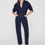 Anine Bing Samy Shirt Unwashed Blue