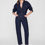 Anine Bing Samy Shirt Unwashed Blue