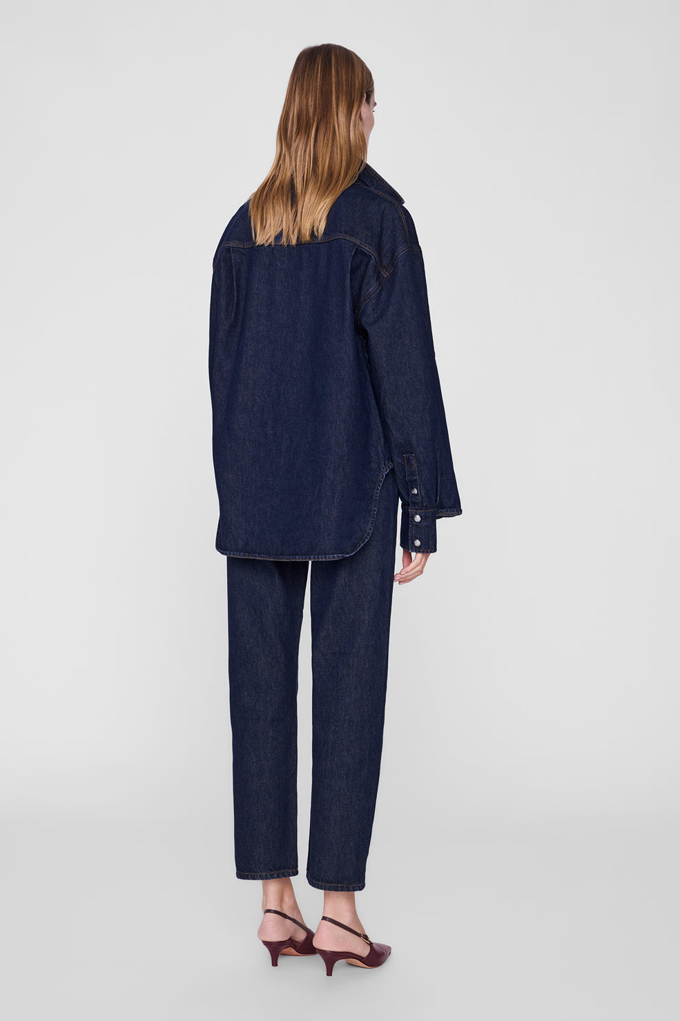 Anine Bing Samy Shirt Unwashed Blue