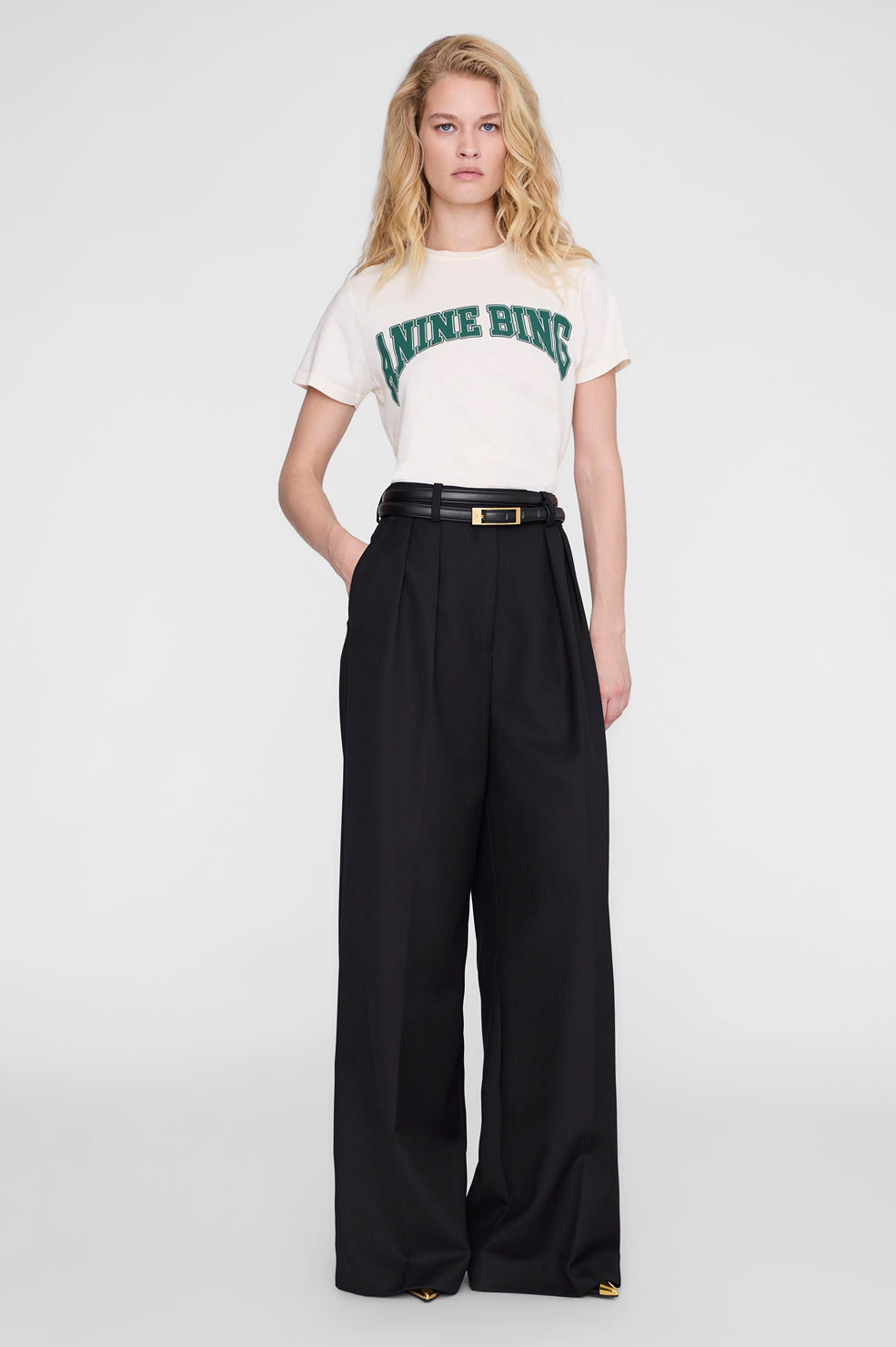Anine Bing Shelley Tee Ecru