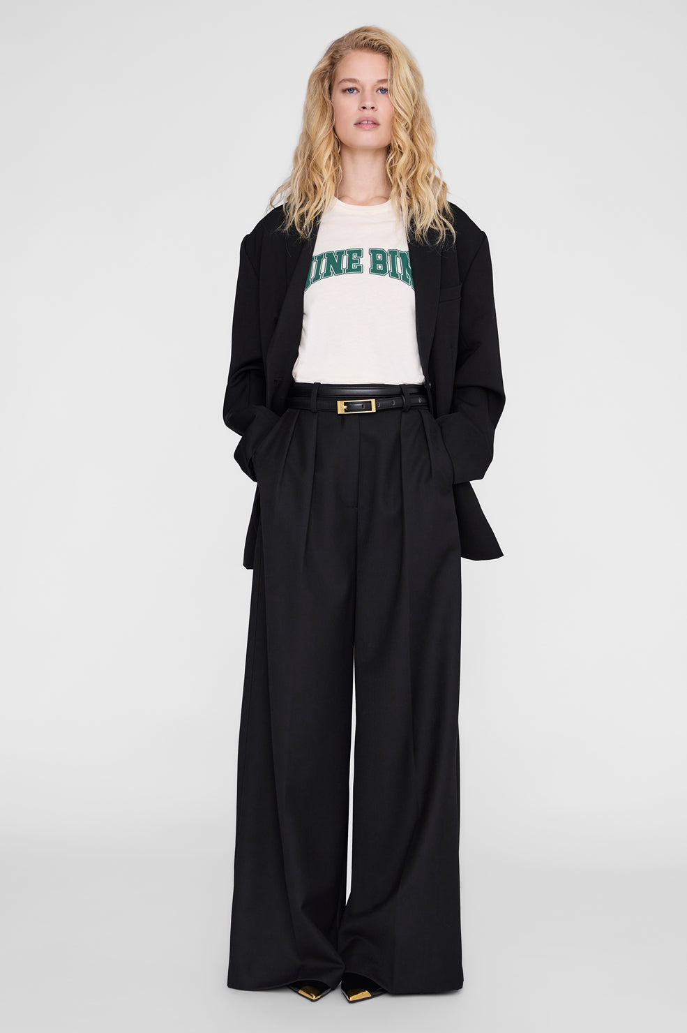 Anine Bing Shelley Tee Ecru