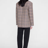 Quinn Blazer - Beige and Navy Check