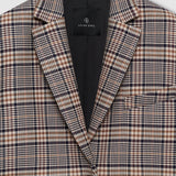 Quinn Blazer - Beige and Navy Check