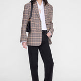Quinn Blazer - Beige and Navy Check