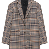 Quinn Blazer - Beige and Navy Check