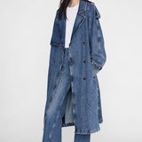 The Rickie Maxi Trench – Cabana Blue