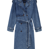 The Rickie Maxi Trench – Cabana Blue