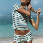 Beach Week Baby Tee Sorbet Stripe