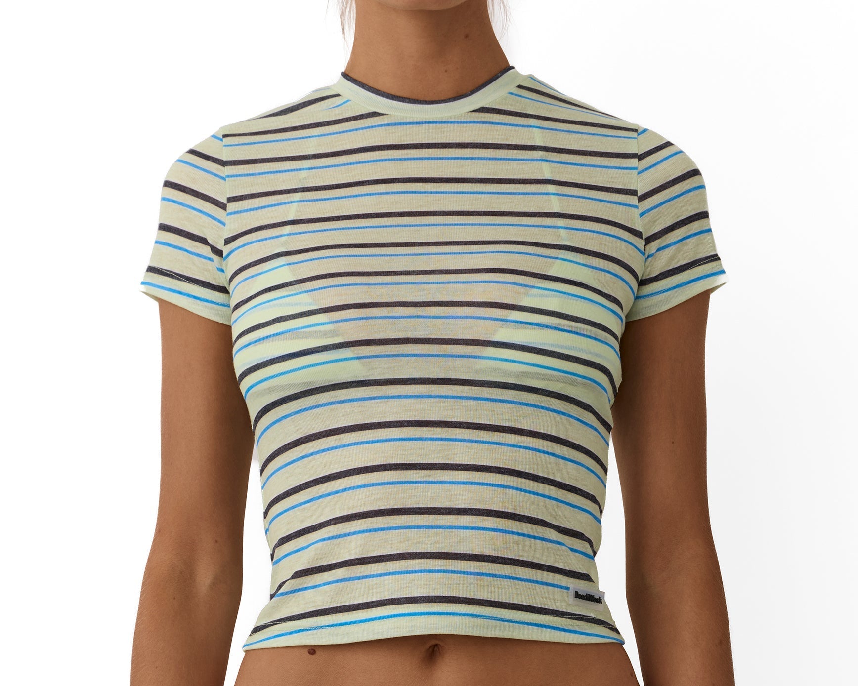 Beach Week Baby Tee Sorbet Stripe