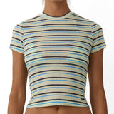 Beach Week Baby Tee Sorbet Stripe
