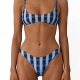 Beach Week High Hip Bikini Bottom Midnight Plaid