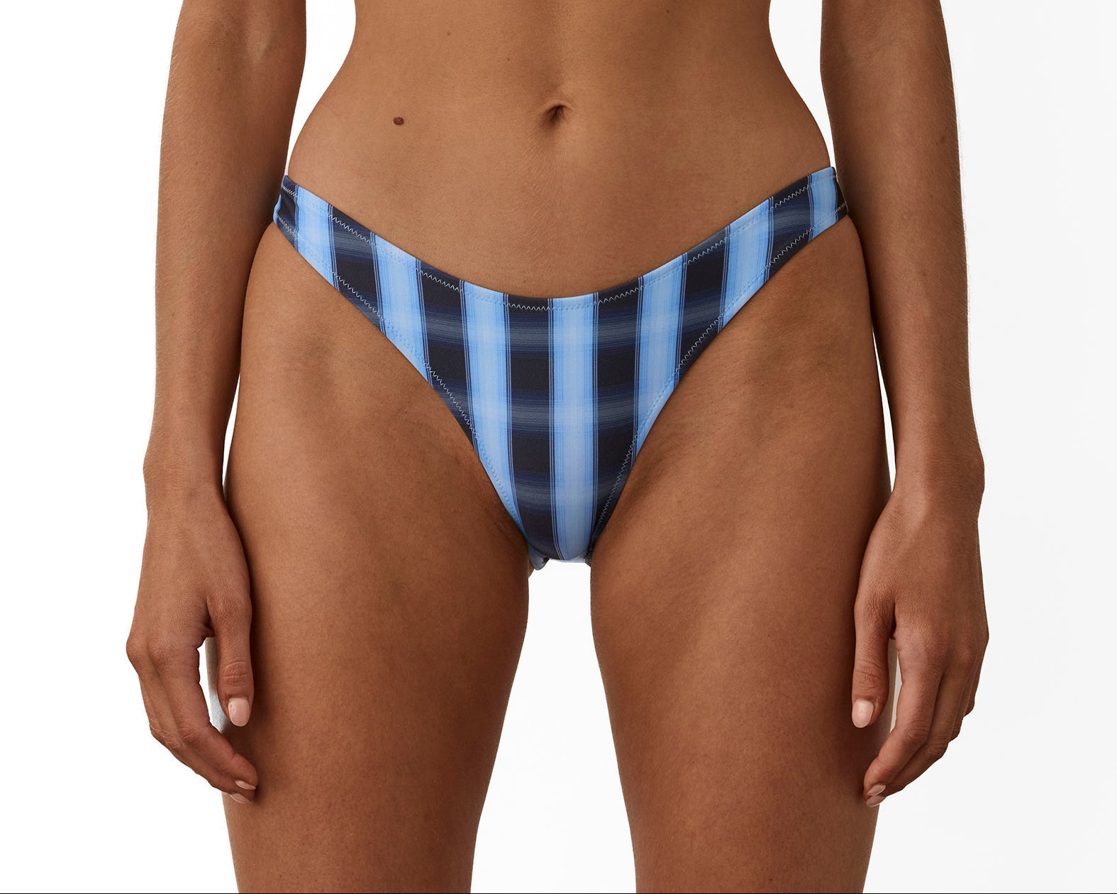 Beach Week High Hip Bikini Bottom Midnight Plaid