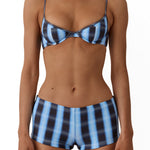 Beach Week Micro Short Midnight Plaid