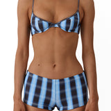 Beach Week Micro Short Midnight Plaid