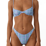 Beach Week Underwire Bikini Top Cove Check