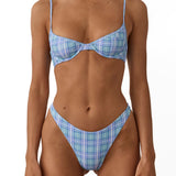 Beach Week Underwire Bikini Top Cove Check