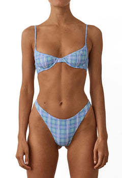 Beach Week Underwire Bikini Top Cove Check