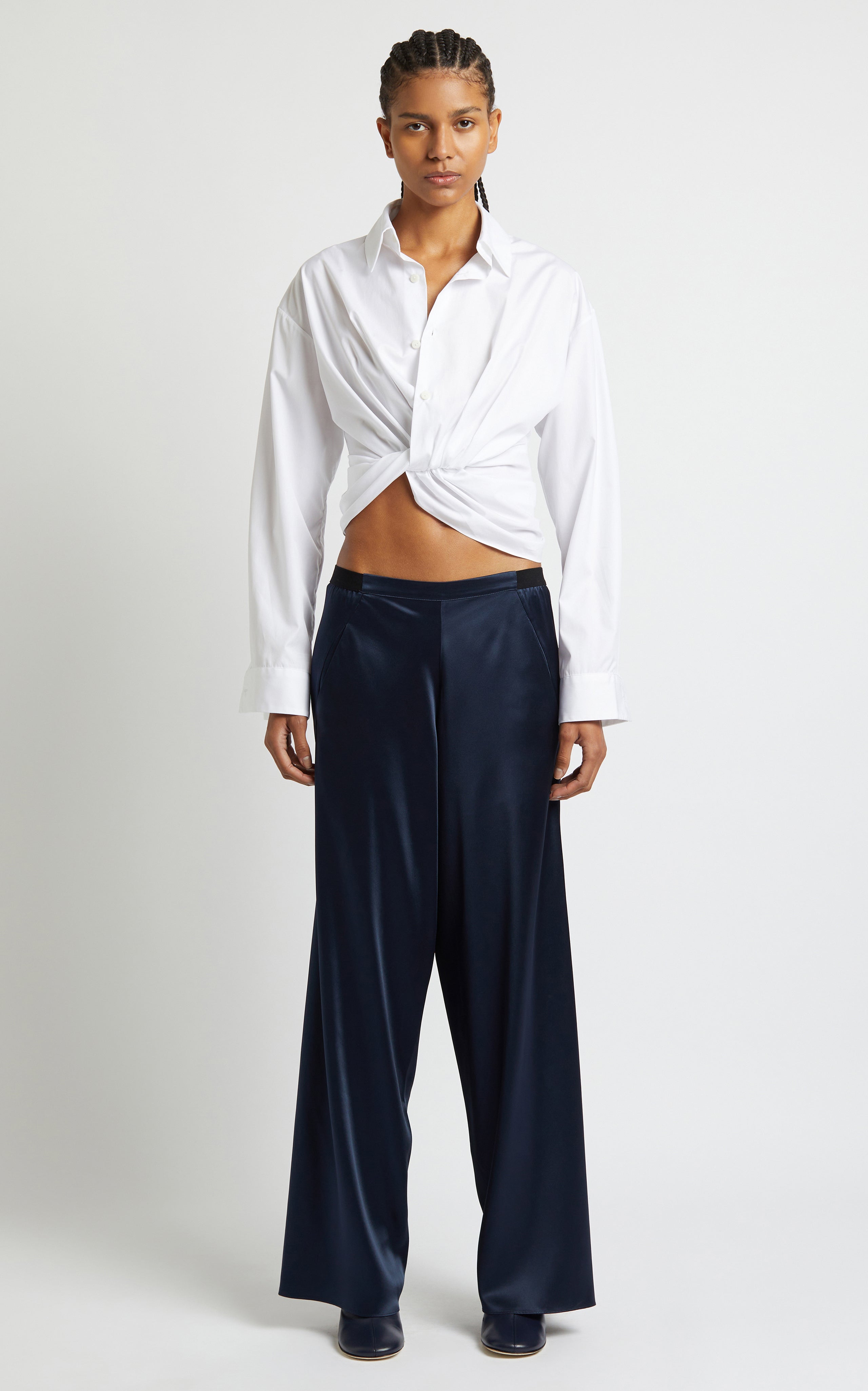 Relaxed Crepe Pant - Black - Matteau