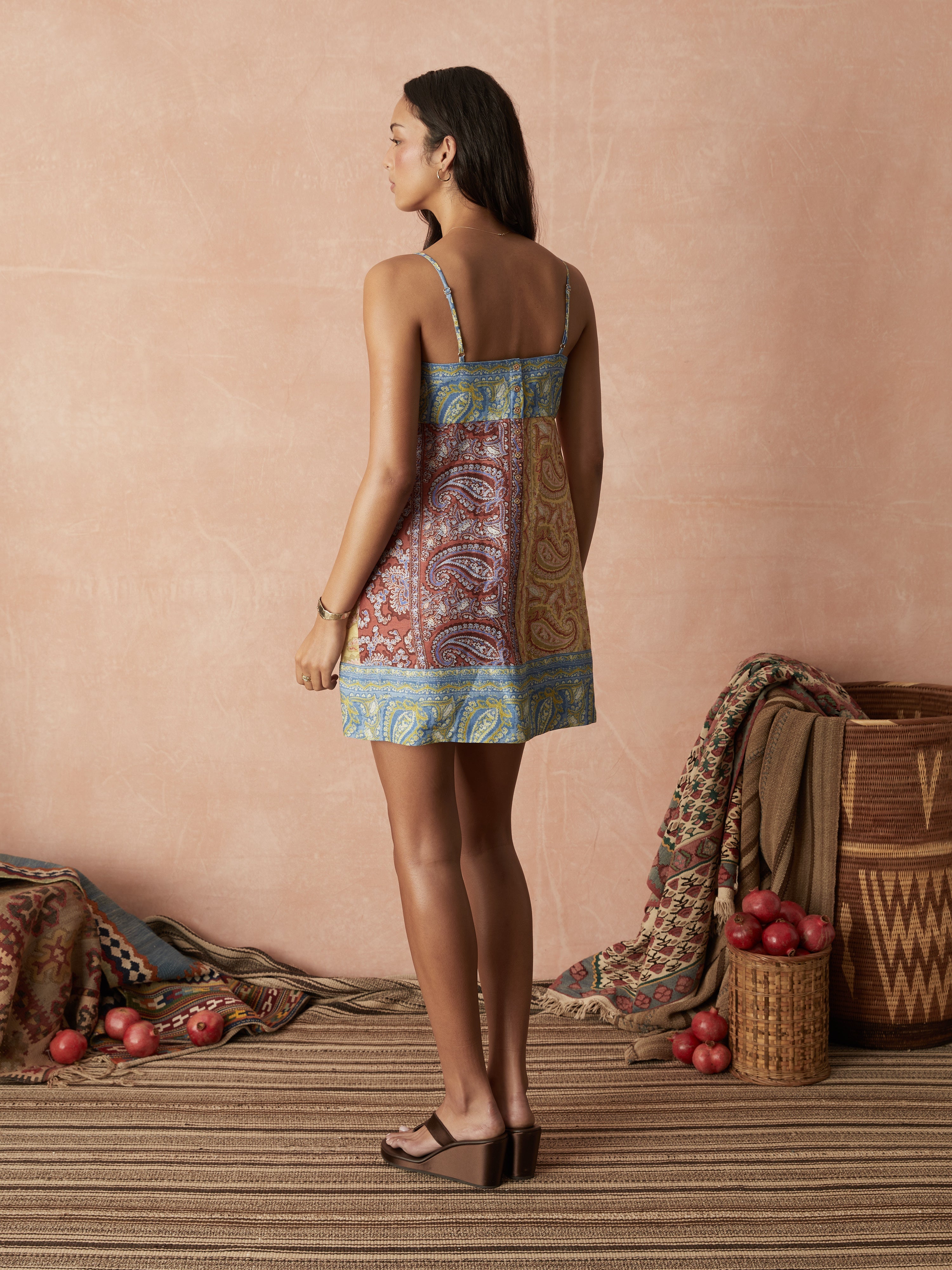 Boteh Caravane Mini Dress Mesa Patchwork