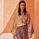 Boteh Caravane Silk Robe Dress Mesa Patchwork