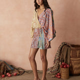 Boteh Caravane Silk Robe Dress Mesa Patchwork