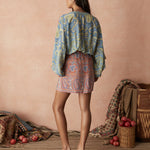 Boteh Caravane Silk Robe Dress Mesa Patchwork