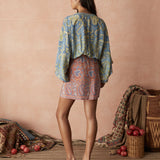 Boteh Caravane Silk Robe Dress Mesa Patchwork