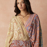 Boteh Caravane Silk Robe Dress Mesa Patchwork