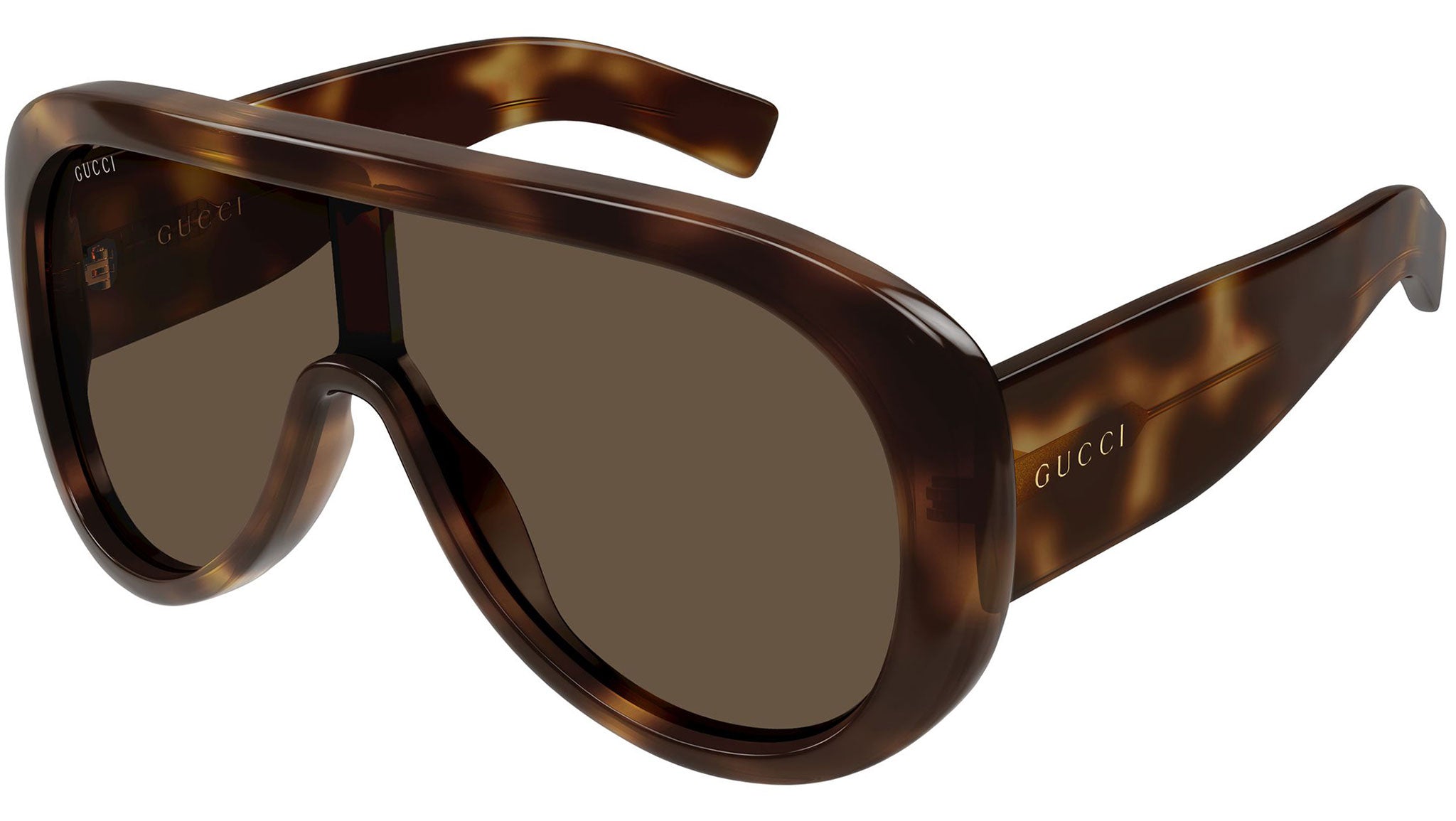 Gucci GG2164S002 Pilot Sunglasses in Havana side view