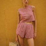 Rio Top - Red Gingham