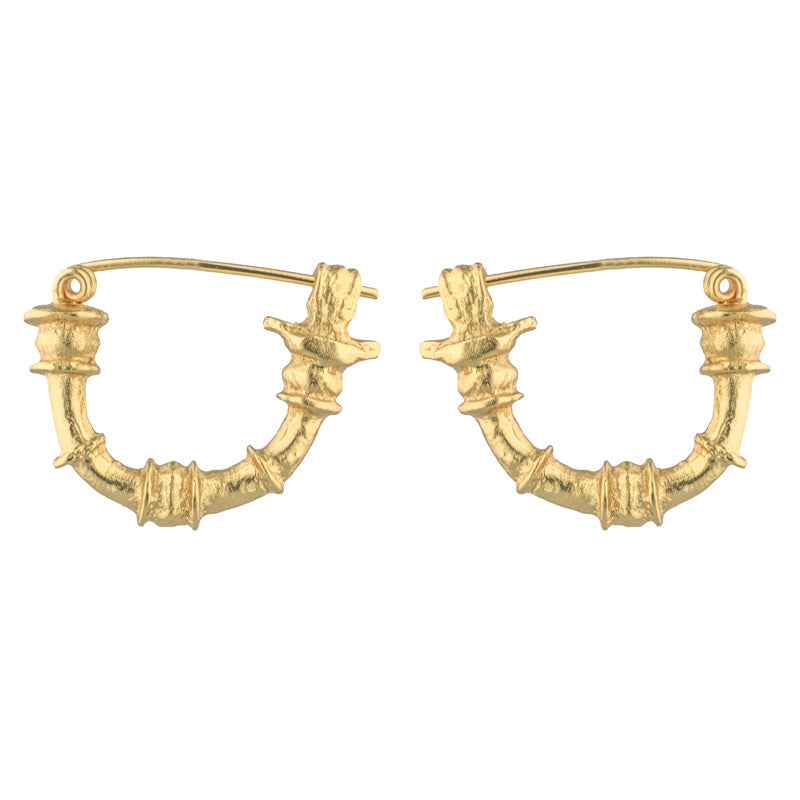 Cleopatra's Bling Isherwood Hoops 18K Gold Plated side