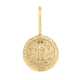 Sacre Coeur Flames Pendant - 18K Gold Plated