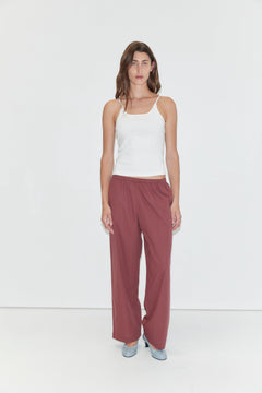 Deiji Studios Ease Trouser Rust Stripe