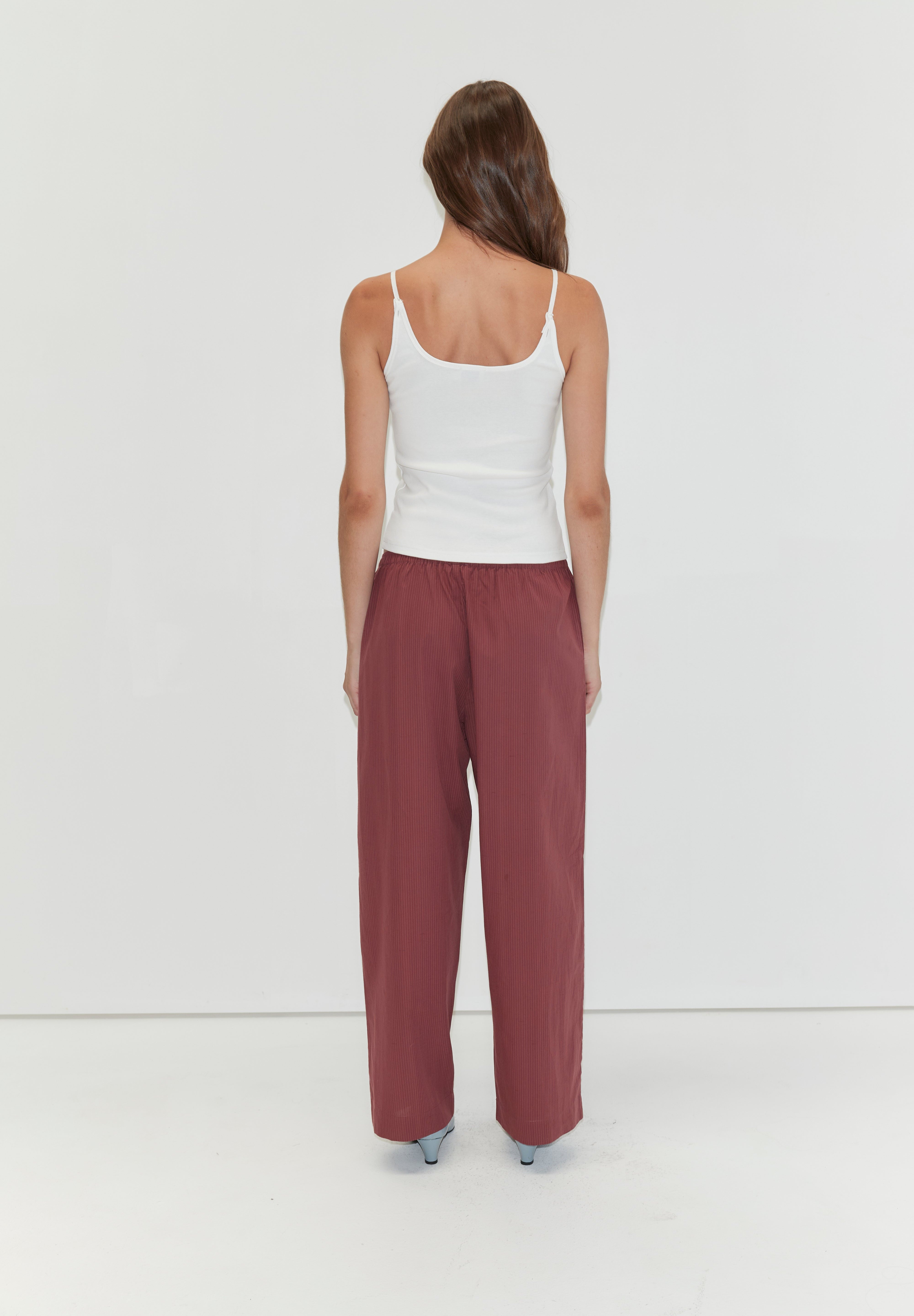 Deiji Studios Ease Trouser Rust Stripe