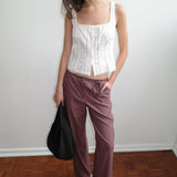 Deiji Studios Lace Cami White