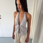Deiji Studios Open Frill Halter Dream Stripe