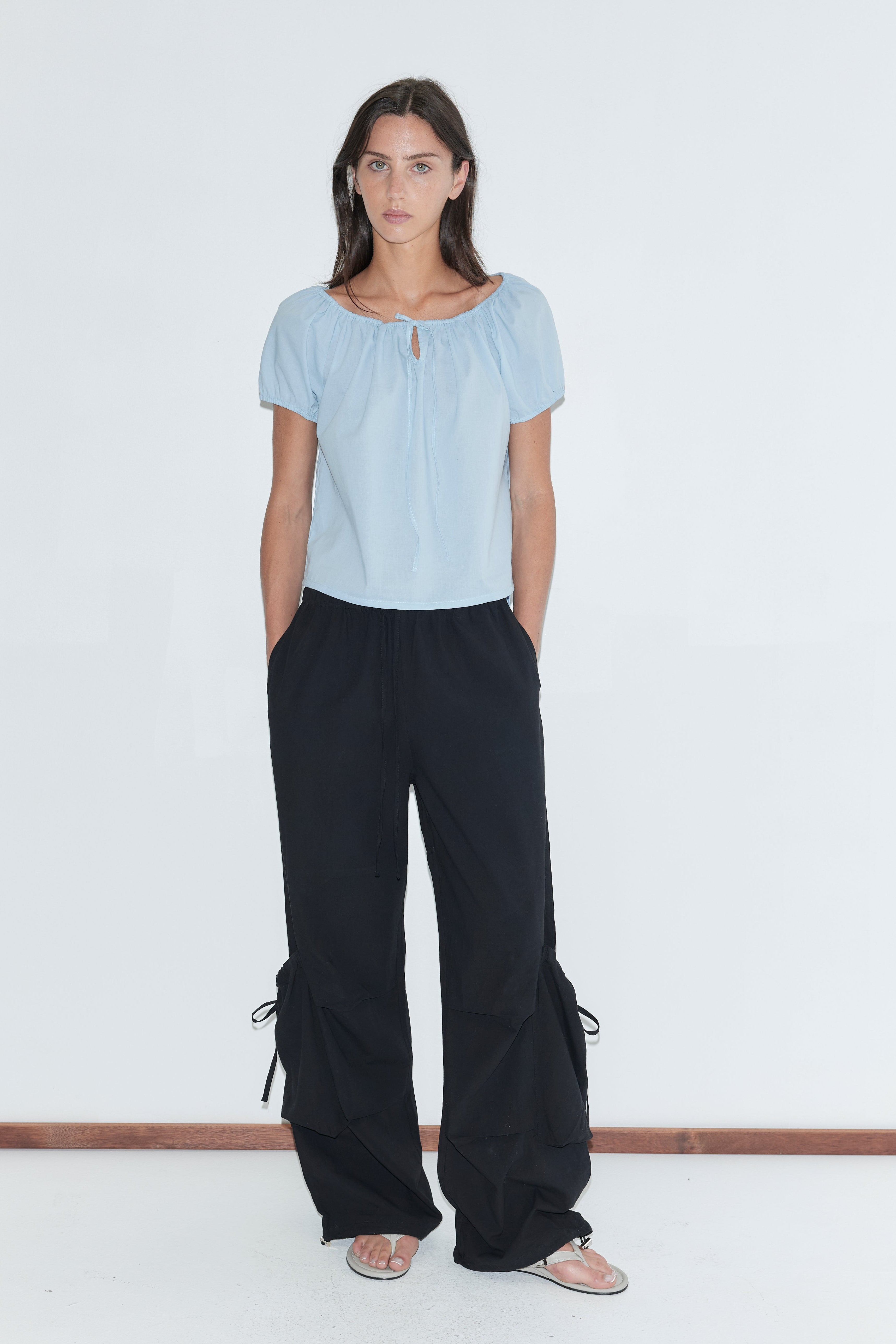 Deiji Studios Drawcord Pocket Pant Black