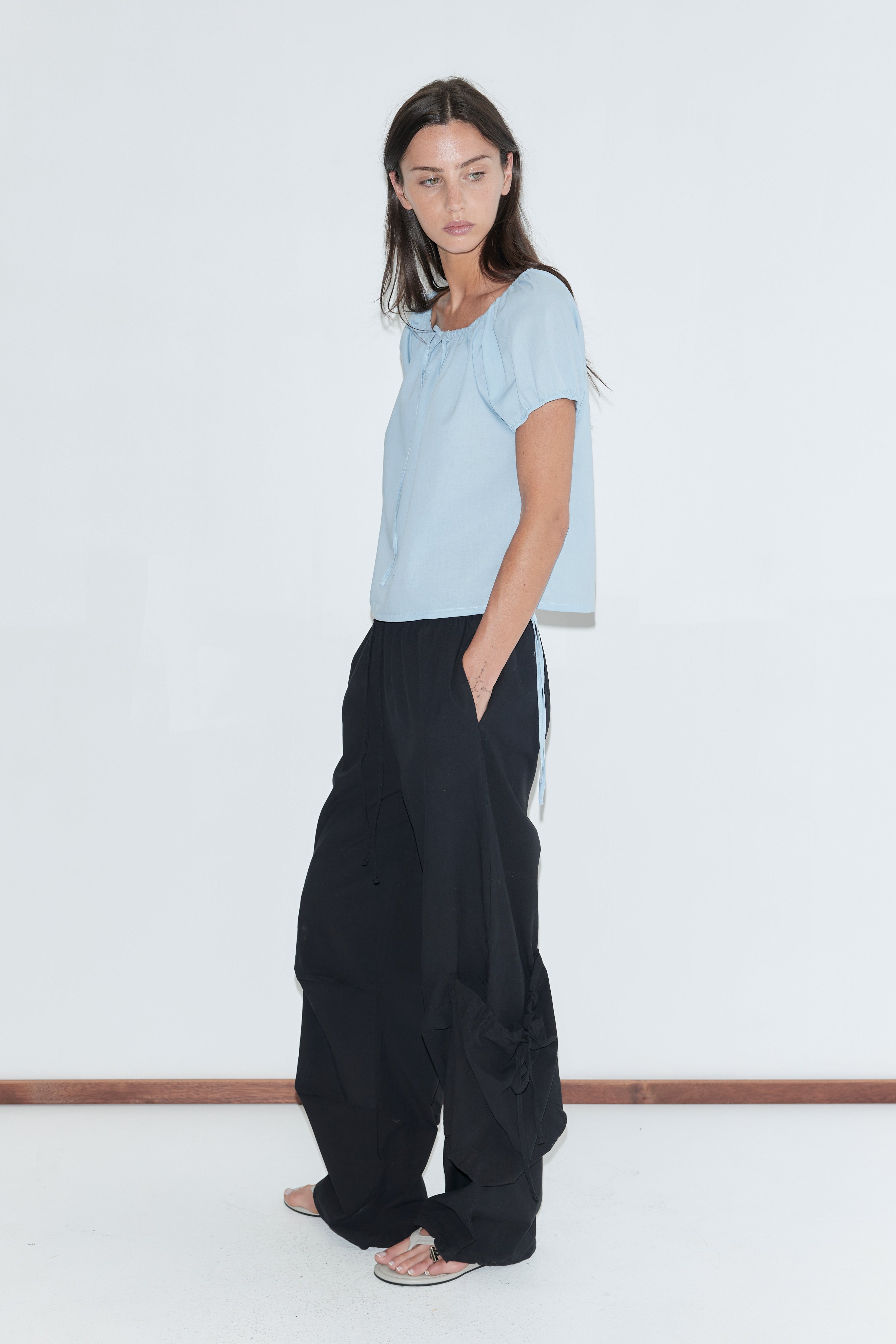 Deiji Studios Drawcord Pocket Pant Black
